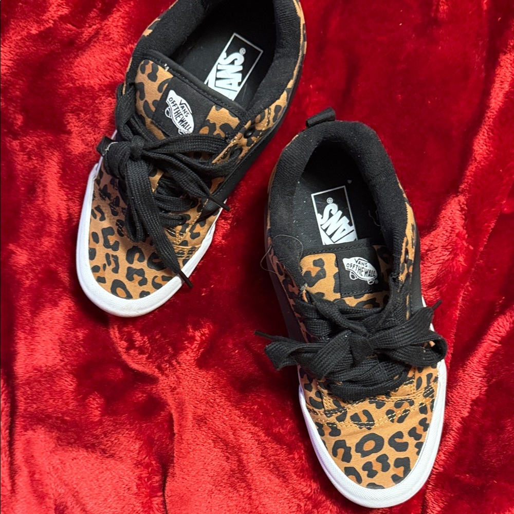 Vans Wild Leopard Print Sneakers. Vans off the wall
